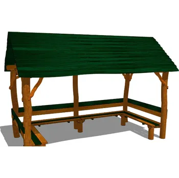 Dětské hřiště Playground System Mobiliář z akátu - altán turista ( venkovní učebna) .