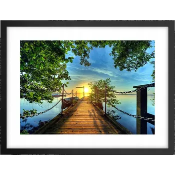 Obraz Obraz plakát v černém rámu do obýváku 40x30 krajina foto na zeď