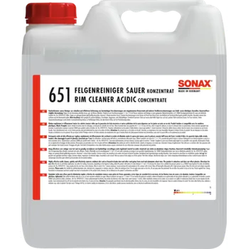 Autokosmetika Čistící prostředek na ráfky SONAX, 10L PROFILINE Čistič disků s kyselinou, koncentrát