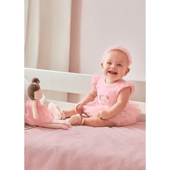 Mayoral dívčí body, šatičky 1732, 1756 růžový barva: bílá, Rozměr: 4 - 6 měsíců, 70 cm