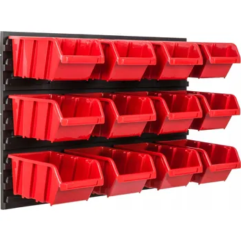 Obraz Dílenská nástěnná deska / panel 57x39 cm + 12 boxů / přihrádek