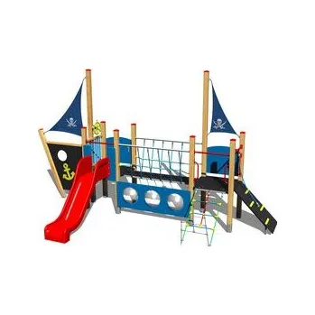 Dětské hřiště Playground System DĚTSKÉ HŘIŠTĚ - sestava se skluzavkou "Koráb" 4U231D