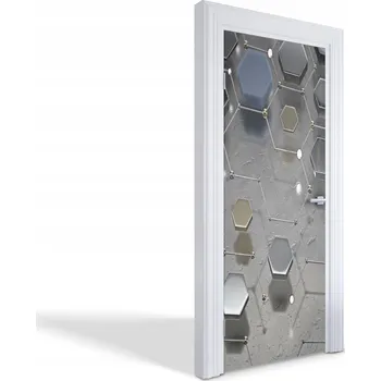 Fototapeta Samolepka na dveře do obýváku, kuchyně, ložnice - Molekulární struktura 75x205 cm