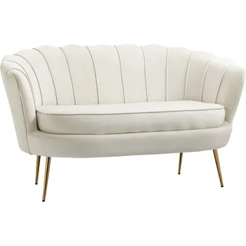 Pohovka HOMCOM Látková pohovka Lastura - krémová 133 x 63 x 75 cm