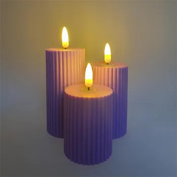 Svíčka LED svíčka HOME DECOR HD-140 sada 3ks