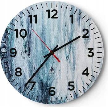 Hodiny Kuchyňské nástěnné hodiny 30x30 Abstrakce Moderní skleněné hodiny Tiché