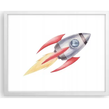 Obraz Obraz plakát na zeď v bílém rámu 50x40 vesmír foto plakáty do obýváku