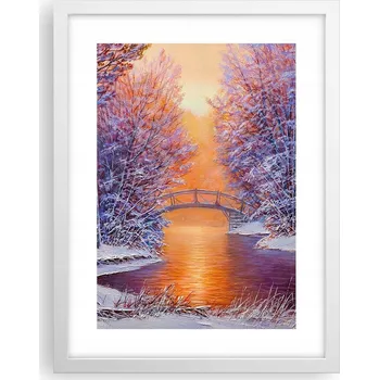 Obraz Obraz plakát v bílém rámu do obýváku 30x40 krajina plakáty na zeď