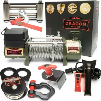 lanový naviják Naviják Dragon Winch DWT14000HD 12V, tažná síla 6350 kg (14000 lb), lano 20 m
