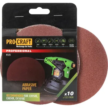 Brusný papír Brusný výsek (papír) 10 ks. Procraft К125.60