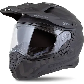 Helma na motorku Enduro přilba Road Runner TechniX, CASSIDA (černá matná/černá/šedá/černý matný kšilt, plexi s přípravou pro Pinlock) 2025
