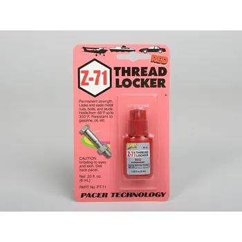 Průmyslové lepidlo ZAP Z-71 Threadlocker červený 6ml (0,2fl oz) nerozebíratelný zajišťovač šroubových spojů