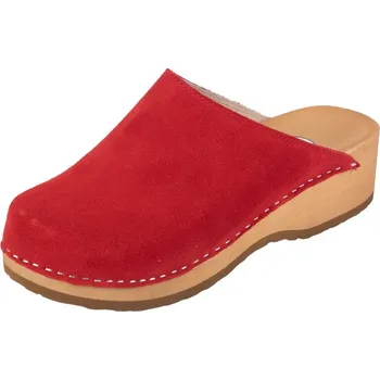 Dámská zdravotní obuv Buxa Pohodlné dřeváky PZM1 - Červený semiš Velikost: 38