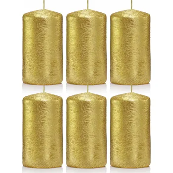 Svíčka Tradiční parafínová svíčka bez vůně Drobo 6 ks