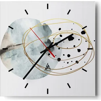 Hodiny Velké nástěnné hodiny 40x40 Abstrakce Skleněné tiché hodiny