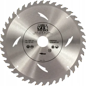 Pilový kotouč PILOVÝ KOTOUČ NA DŘEVO S WIDIOVÝMI ZUBY 250 / 32 T40 INTER