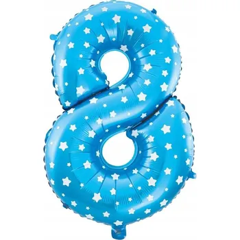 Balónek Modrý balónek číslo 8, velikost 32 palců – Ideální na narozeniny, výročí, oslavu