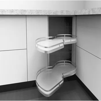 Cemux Corner 900 rohová police pravá bílá/chrom