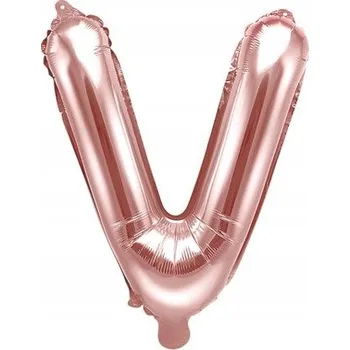 Balónek BALÓNEK PÍSMENO V růžově zlatý nápis balónkový 35 cm