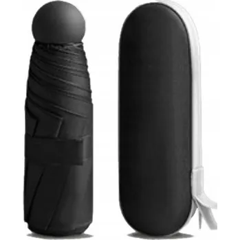 Deštník Deštník DKM dlouhý skládací XL s pouzdrem černý větruodolný UV filtr