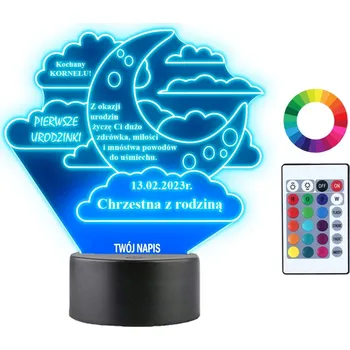 Lampička Plexido vícebarevná Noční lampa