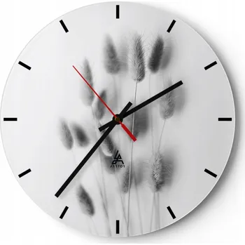 Hodiny Nástěnné hodiny do kuchyně 30x30 Tráva Skleněné hodiny do obýváku Loft Tiché
