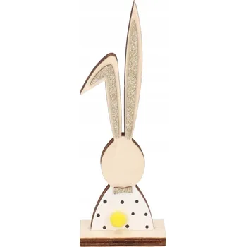 Velikonoční dekorace ZAJÍC ZAJÍČEK VELIKONOČNÍ DŘEVĚNÁ FIGURKA 15CM