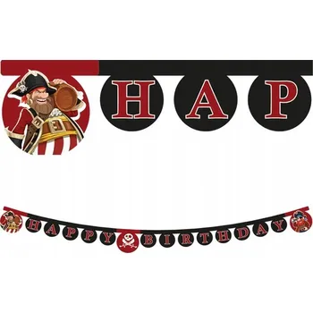 Narozeninový banner Happy Birthday Piráti