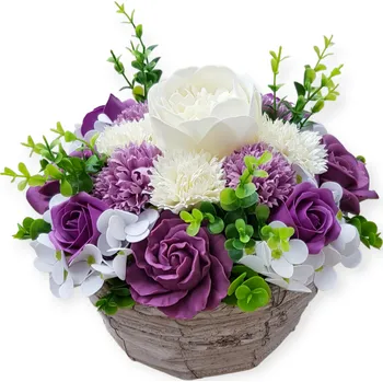 umělá květina made by ANTEROS Dekorace Mýdlová kytice Pivoine Lila