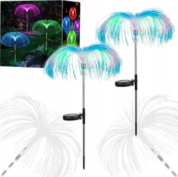 Venkovní osvětlení SOLÁRNÍ LED LAMPA MEDÚZA MULTICOLOR ZAPICHOVACÍ SVĚTLO SVĚTELNÝ VODIČ JELLYFISH 2ks