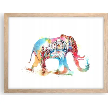 Obraz Obraz plakát v rámu světlý dub do obýváku 40x30 abstrakce foto na zeď