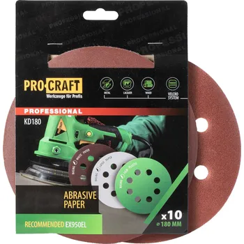 Brusný papír Brusný papír 10 ks. Procraft КD180.100