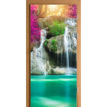 Fototapeta Fólie na dveře nálepka exotický vodopád ráj