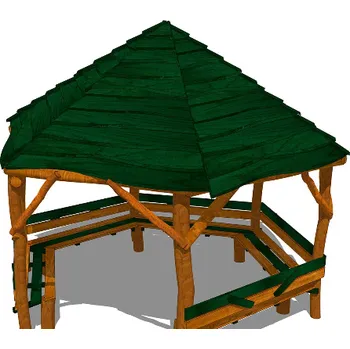 Dětské hřiště Playground System Mobiliář z akátu - lovecký altán Hubert .