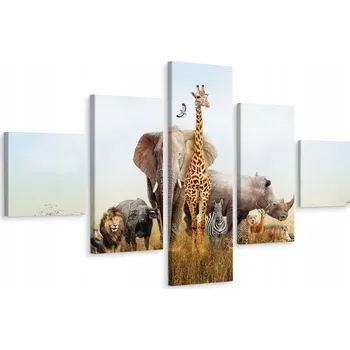 Obraz Vícedílný obraz Zvířata SAFARI 3D dekorace 150x90 cm