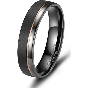 Prsten MARRYA® Snubní prsten BLACK TITANIUM - velikost 55 - BT-04P-55
