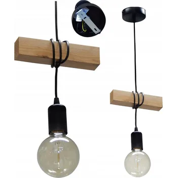 ZÁVĚSNÝ LUSTR STROPNÍ SVÍTIDLO STROPNÍ SVÍTIDLO LED E27 LOFT DŘEVĚNÝ DEKORATIVNÍ DO POKOJE