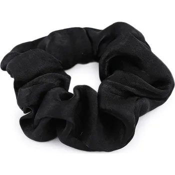 Gumička scrunchie do vlasů Varianta: 6 černá, Balení: 1 ks