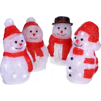 Vánoční dekorace Svítící vánoční figurka sněhulák LED dekorace