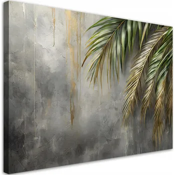 Obraz OBRAZ DO LOŽNICE NA ZEĎ PALMY NA POZADÍ BETONU 60x40