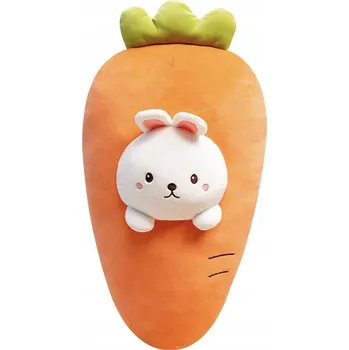 plyšák PLYŠOVÁ HRAČKA KRÁLÍK S MRKVÍ, ROZTOMILÝ POLŠTÁŘ PRO DĚTI