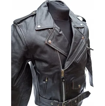 Moto bunda Velká kožená bunda na motorku nebo pro volný čas Klasická 7XL