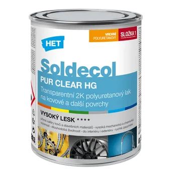 barva na kov Het SOLDECOL PUR CLEAR HG transparentní 0,5L
