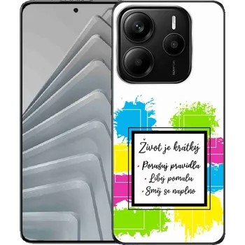 Pouzdro na mobilní telefon Gelový kryt mmCase na Xiaomi Redmi Note 14 5G - citát 5 bílé pozadí