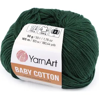 Příze Baby Cotton 50 g Pletací příze - 24 (444) zelená tmavá