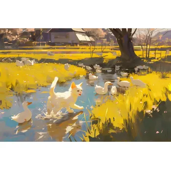 Plakát Plakát Slunce na vesnici bez rámu 91,5 x 61 cm