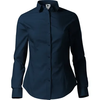 Dámská košile MALFINI Dámská popelínová košile Style Malfini v projmuté střihu, dlouhý rukáv Barva: modrá námořní, Velikost: XS