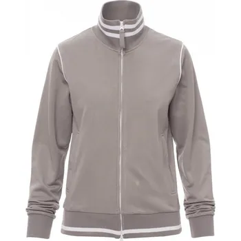 Dámská mikina Payperwear Dámská mikina Derbys se stojatým límcem a kontrastním lemováním Barva: šedá - bílá, Velikost: L