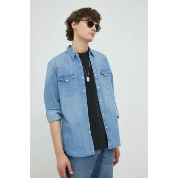 Pánská košile Džínová košile Levi's pánská, regular, s klasickým límcem 85744.0047 modrá 50X, vel. XL