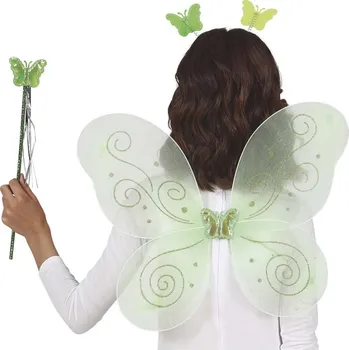 Karnevalový doplněk Sada - víla, zelená
